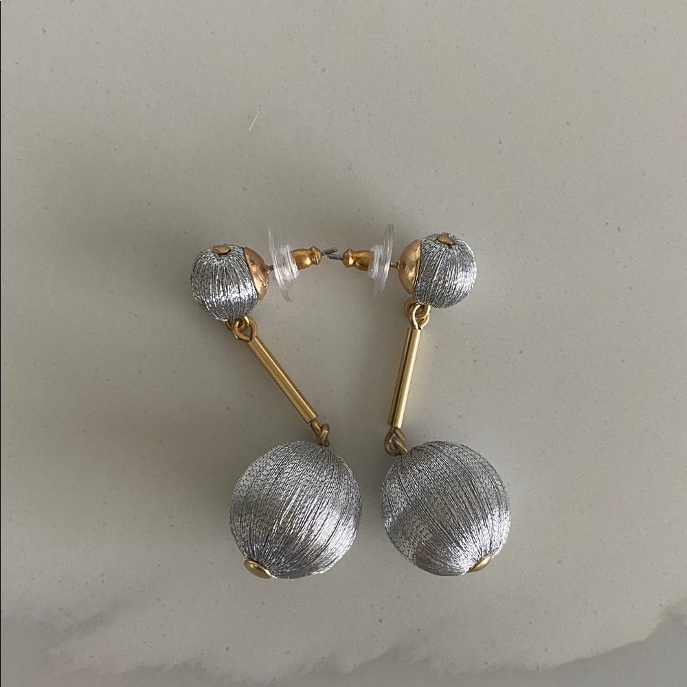 Silver and Gold Dangle statement Earrings
